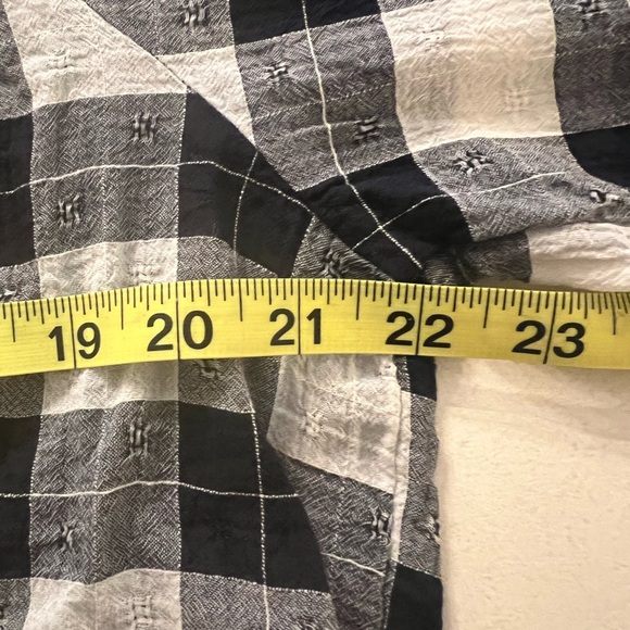 Cottagecore Puff Sleeve Gingham Plaid Off Shoulder Boho Top M - Picture 10 of 11